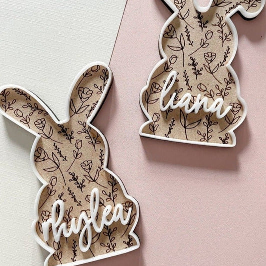 Bunny Engraved Ornament by Gently Made