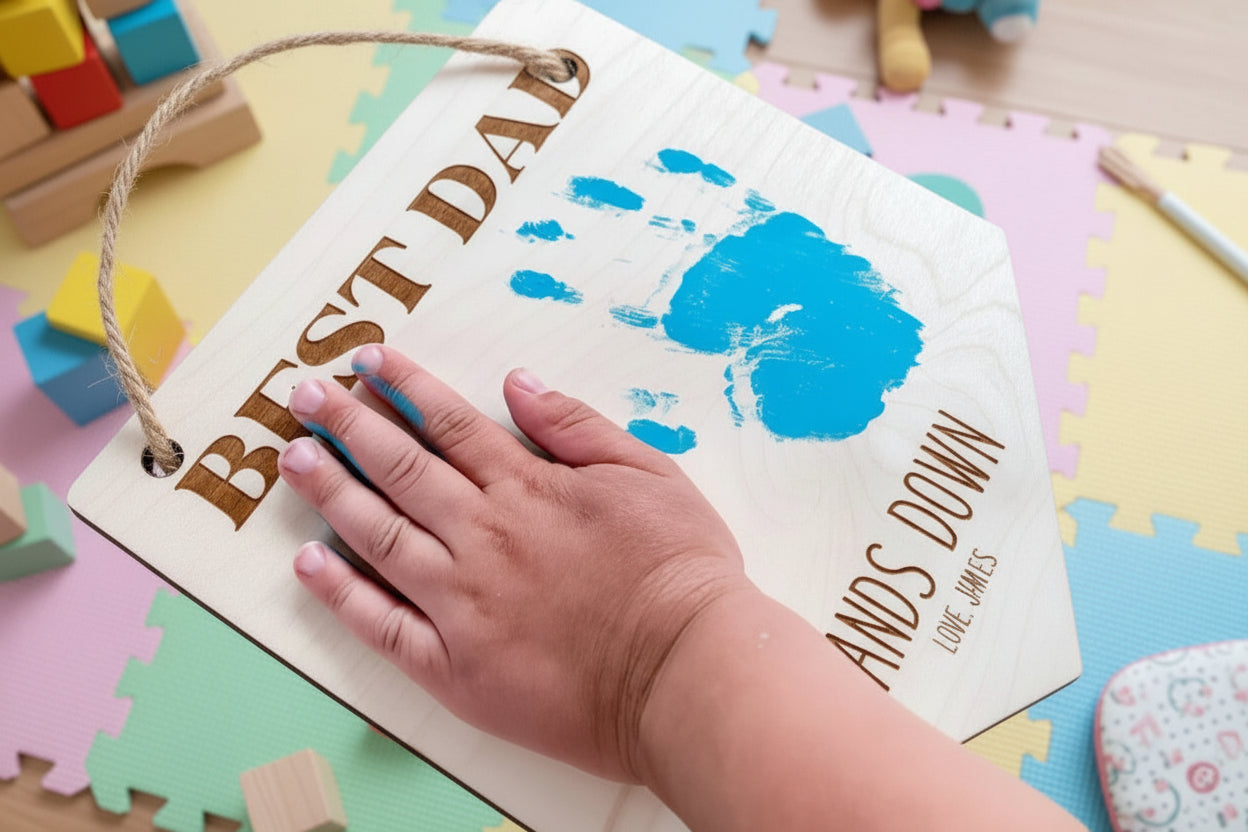 Best Dad Hands Down | Father's Day Sign | Father's Day Signs by Gently Made