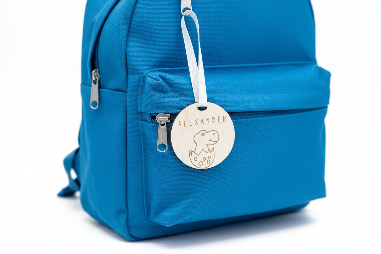 Bag Tag with rubber loop multi designs styling view