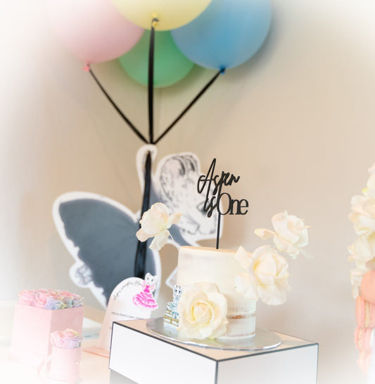 Personalised Acrylic Cake Topper by Gently Made